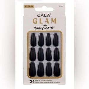 Cala Nail Tips, Glam Couture Medium "Matte Black" (87863)